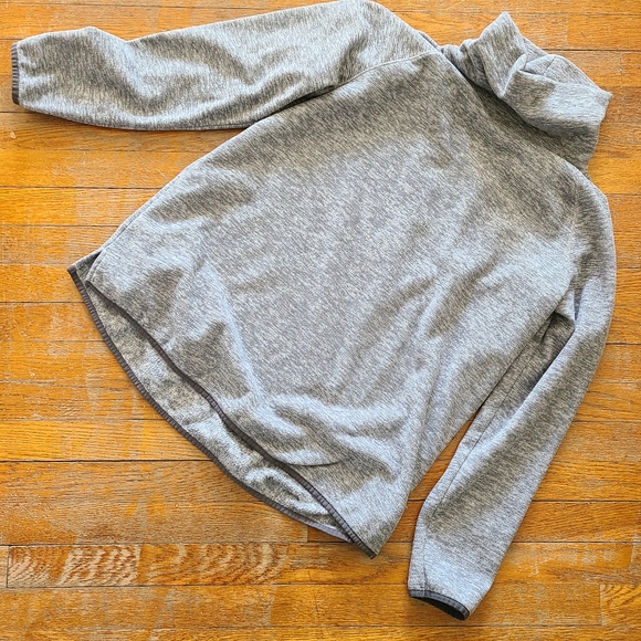TEK Gear Essential Fleece Relaxed Turtleneck Heathered Gray Stripe XXL - Picture 3 of 15